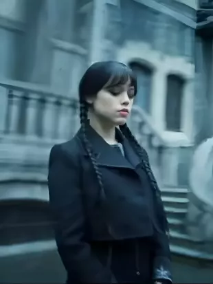 Wednesday Black Cropped Jacket